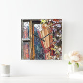 ビクトリアンなイギリス スクエア壁時計 (ホーム)