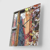 ビクトリアンなイギリス スクエア壁時計 (傾斜)