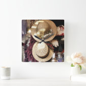 ビクトリアンなイギリス スクエア壁時計 (ホーム)