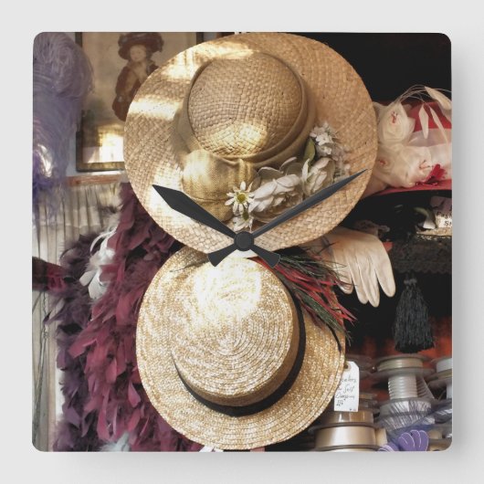 ビクトリアンなイギリス スクエア壁時計 (正面)