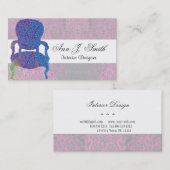 ビクトリアンなインテリア・デザインの装飾の花柄の家具 名刺 (正面/裏面)