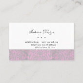 ビクトリアンなインテリア・デザインの装飾の花柄の家具 名刺 (裏面)