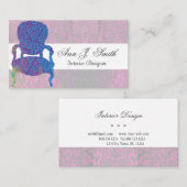 ビクトリアンなインテリア・デザインの装飾の花柄の家具 名刺 (正面/裏面)