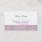 ビクトリアンなインテリア・デザインの装飾の花柄の家具 名刺 (裏面)