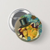 ビクトリアンなイースターひよこボタン 缶バッジ (正面&裏面)