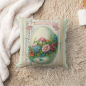 ビクトリアンなイースター花の卵の倍は味方しました クッション (ブランケット)