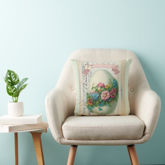 ビクトリアンなイースター花の卵の倍は味方しました クッション (椅子)