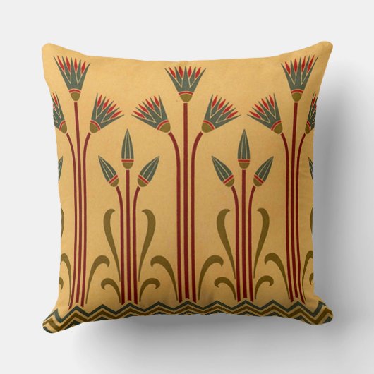 ビクトリアンなエジプトの花 クッション (裏面)