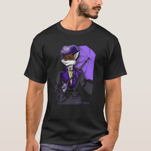 ビクトリアンなキツネのTシャツ-大きいイメージ Tシャツ (正面)