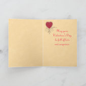 ビクトリアンなキューピッドのバレンタインデーカード シーズンカード (内部)