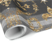 ビクトリアンなクリスマスのエレガントなShanglesのヴィンテージの上品 ラッピングペーパー (ロールコーナー)