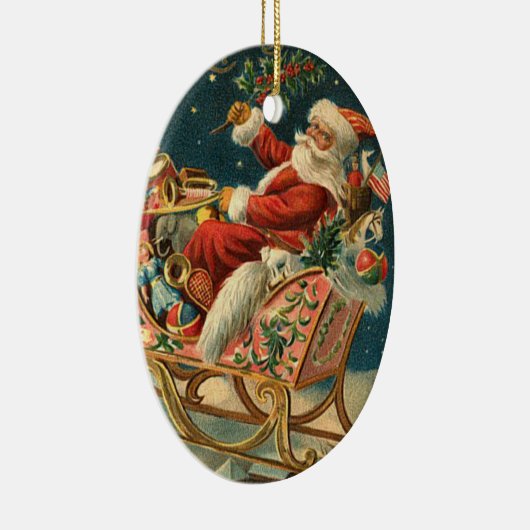 ビクトリアンなクリスマスのオーナメント セラミックオーナメント (右)