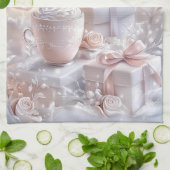 ビクトリアンなクリスマスのキッチンタオル - 名入れ可能  キッチンタオル (折り畳み)