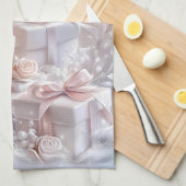 ビクトリアンなクリスマスのキッチンタオル - 名入れ可能  キッチンタオル (四つ折り)