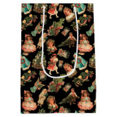 ビクトリアンなクリスマスのギフトバッグ ミディアムペーパーバッグ (裏面)