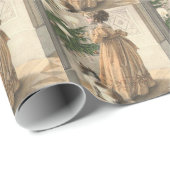 ビクトリアンなクリスマスのレトロのヴィンテージの休日 ラッピングペーパー (ロールコーナー)