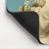 ビクトリアンなクリスマスの天使の女の子 マウスパッド (コーナー)