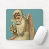 ビクトリアンなクリスマスの天使の女の子 マウスパッド (マウス)