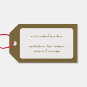 ビクトリアンなクリスマスの天使 ヴィンテージ ゴールドスター ギフトタグ (裏面横)