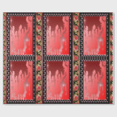 ビクトリアンなクリスマスの朝のギフト ラッピングペーパー (フラット)