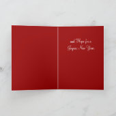 ビクトリアンなクリスマスカードの小さな女の子 シーズンカード (内部)