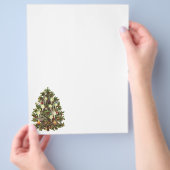 ビクトリアンなクリスマスツリーの装飾 チラシ (手)