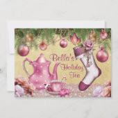 ビクトリアンなクリスマスホリデーパーティーの招待状 招待状 (正面)