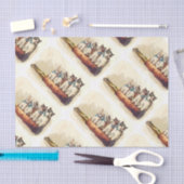 ビクトリアンなクリスマス猫 薄葉紙 (クラフト)