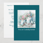 ビクトリアンなクリスマス・セレブレーションへの招待状 招待状 (正面/裏面)