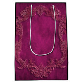 ビクトリアンなゴシックのカスタムでパーソナライズなギフトバッグ ミディアムペーパーバッグ (裏面)