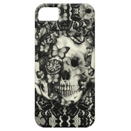 ビクトリアンなゴシック様式レースのスカルパターン iPhone 11 ケース