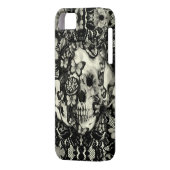 ビクトリアンなゴシック様式レースのスカルパターン Case-Mate iPhoneケース (裏面左)