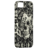 ビクトリアンなゴシック様式レースのスカルパターン Case-Mate iPhoneケース (裏面/右)