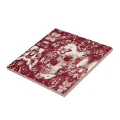 ビクトリアンなゴシック様式レースのスカル タイル (側面)