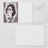 ビクトリアンなゴシック様式暗い風刺漫画のスケッチビジネス 名刺 (正面/裏面)