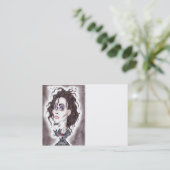 ビクトリアンなゴシック様式暗い風刺漫画のスケッチビジネス 名刺 (スタンド正面)