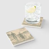 ビクトリアンなサイクリスト ストーンコースター (横)