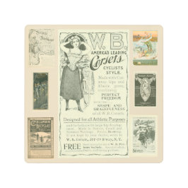 ビクトリアンなサイクリング広告 メタルプリント