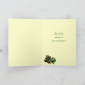 ビクトリアンなサンタのクリスマスカード シーズンカード (内部)