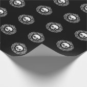 ビクトリアンなスカルのカメオ ラッピングペーパー (角)