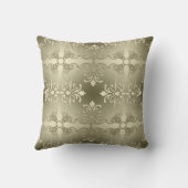 ビクトリアンなスタイルの花のレトロパターン クッション (裏面)