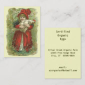 ビクトリアンなスタイルプロダクトは~の養鶏場の市場に付けます 名刺 (正面/裏面)