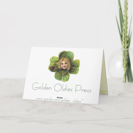 ビクトリアンなセントパトリックの日の挨拶状 カード (裏面)