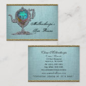 ビクトリアンなティーポットのエレガントな茶部屋 名刺 (正面/裏面)