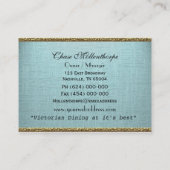 ビクトリアンなティーポットのエレガントな茶部屋 名刺 (裏面)