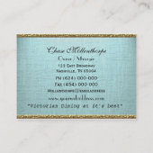 ビクトリアンなティーポットのエレガントな茶部屋 名刺 (裏面)