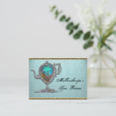 ビクトリアンなティーポットのエレガントな茶部屋 名刺 (スタンド正面)