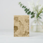 ビクトリアンなテーマの縦ビジネスプロフィールカード 名刺 (スタンド正面)