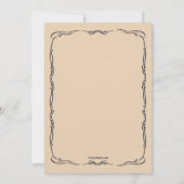 ビクトリアンなデザート用深皿の夕食のパーティの招待状 招待状 (裏面)