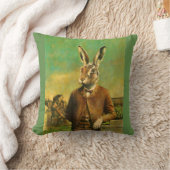 ビクトリアンなノウサギのヴィンテージの投球のクッション クッション (ブランケット)